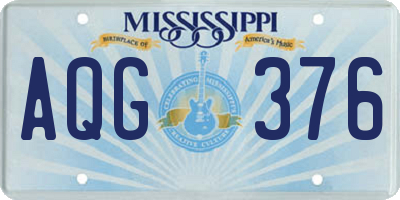 MS license plate AQG376