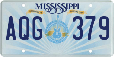 MS license plate AQG379