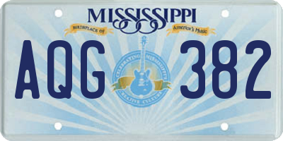 MS license plate AQG382
