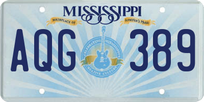 MS license plate AQG389