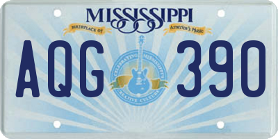 MS license plate AQG390