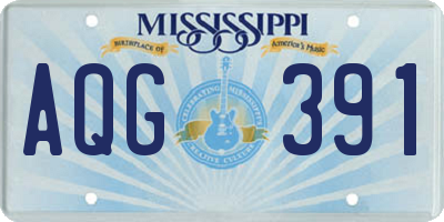 MS license plate AQG391