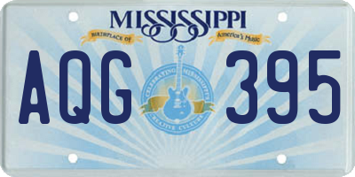 MS license plate AQG395