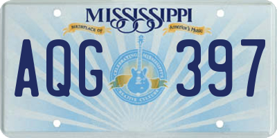 MS license plate AQG397
