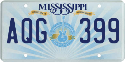 MS license plate AQG399