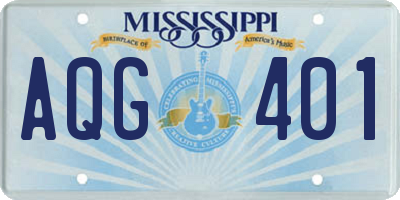 MS license plate AQG401
