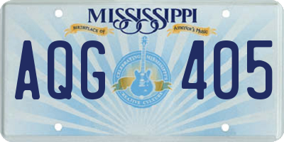 MS license plate AQG405