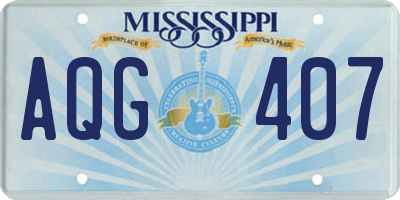 MS license plate AQG407