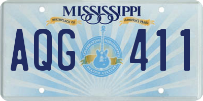 MS license plate AQG411