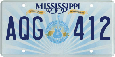 MS license plate AQG412