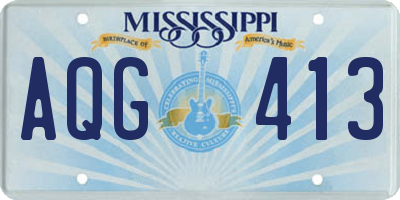 MS license plate AQG413