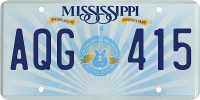 MS license plate AQG415