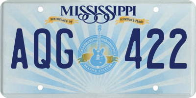 MS license plate AQG422