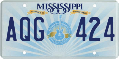 MS license plate AQG424