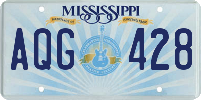 MS license plate AQG428