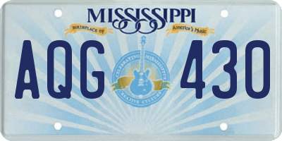 MS license plate AQG430