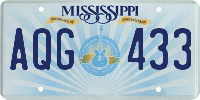 MS license plate AQG433