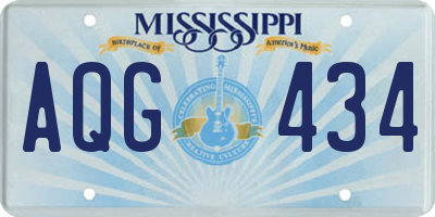 MS license plate AQG434