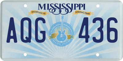 MS license plate AQG436