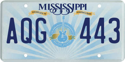 MS license plate AQG443