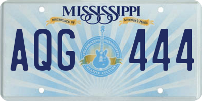 MS license plate AQG444
