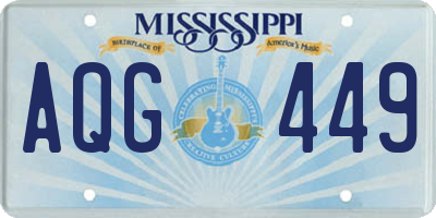 MS license plate AQG449
