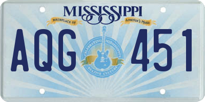 MS license plate AQG451
