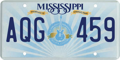 MS license plate AQG459