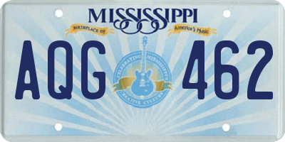 MS license plate AQG462