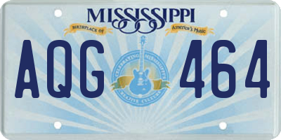 MS license plate AQG464