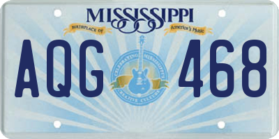 MS license plate AQG468