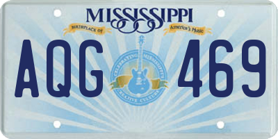 MS license plate AQG469