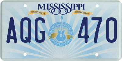 MS license plate AQG470