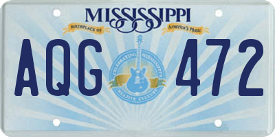 MS license plate AQG472