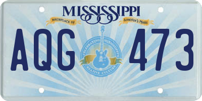 MS license plate AQG473