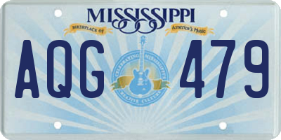 MS license plate AQG479