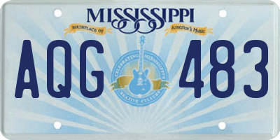 MS license plate AQG483