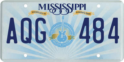 MS license plate AQG484