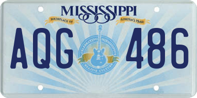 MS license plate AQG486