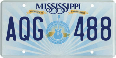 MS license plate AQG488