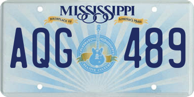 MS license plate AQG489