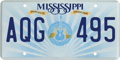 MS license plate AQG495