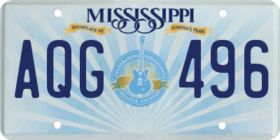 MS license plate AQG496