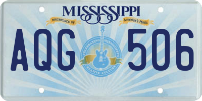 MS license plate AQG506