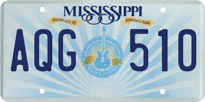 MS license plate AQG510