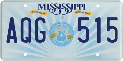 MS license plate AQG515