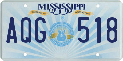 MS license plate AQG518