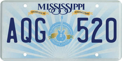 MS license plate AQG520