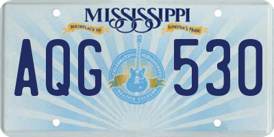 MS license plate AQG530