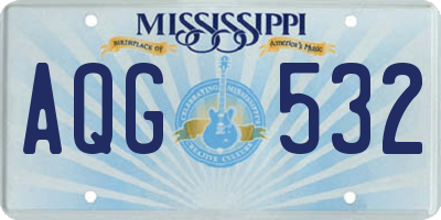 MS license plate AQG532